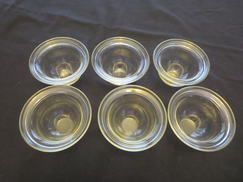 6 Vintage Avitra Etched Seafood Cocktail Glass Chiller Ice Cups with Inserts - Picture 7 of 9
