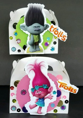 8pc 3D TROLLS FAVOR BOXES is 3D EACH BOX BIRTHDAY PARTY HAND MADE - Picture 10 of 12