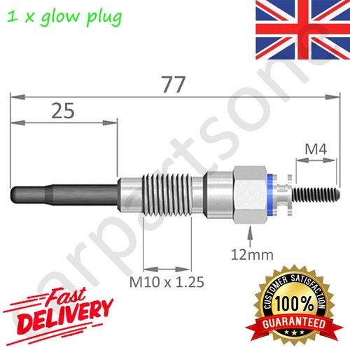 1x 12v Diesel Glow Plugs For Kubota Tractors F 01g 004 01h Ebay