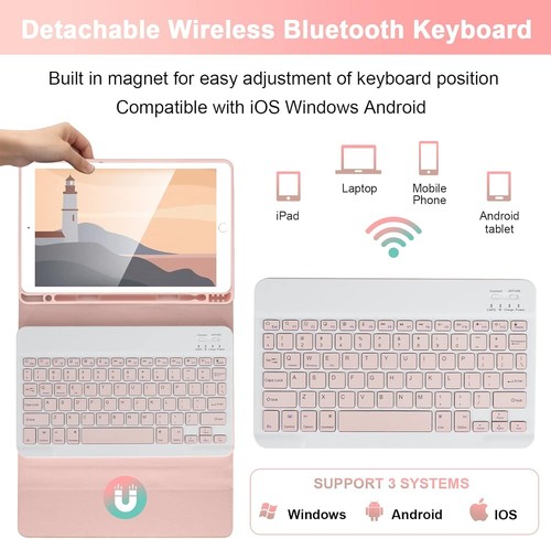 Keyboard Case Mouse For iPad 11th 10th 9th 8th 7th 6th Gen Air 11 M3 2025 Pro 11 - Picture 13 of 64