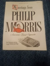 1941 Philip Morris Cigarettes Vintage Magazine Ad "For Christmas giving..."