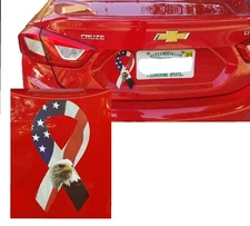 USA Eagles Flag Magnet Car Truck Fridge Locker Ribbon UV Coated America 🇺🇸 