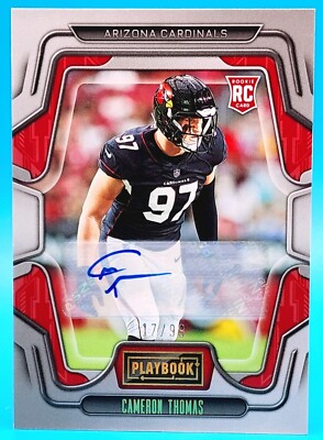 2022 Panini Playbook #182 CAMERON THOMAS Gold Rookie Auto #/99