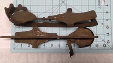 BARNEY  BERRY B B STEEL AND LEATHER ICE SKATES VINTAGE SPRINGFIELD MASS
