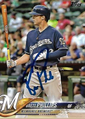 Brett Phillips Milwaukee Brewers 2018 Topps Signed Card