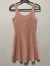 H&M Divided Women 6 Pink Skater Tank Dress Sleeveless Mini Flare Preppy Casual