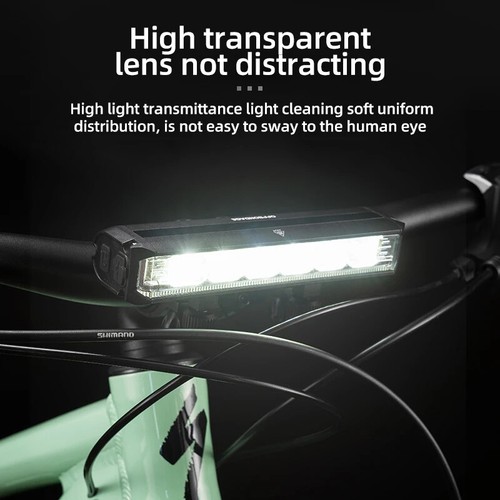 Front Bicycle LED Light Bike Light 4000mAh Lamp USB Night Riding Flashlight - Picture 7 of 25