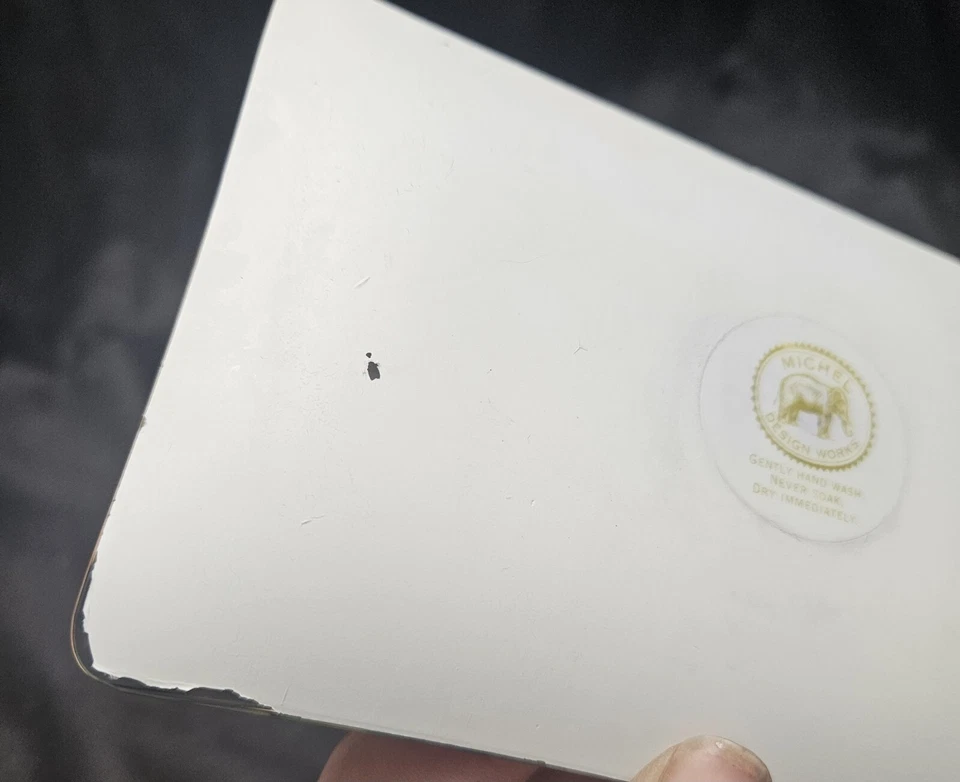 "Jabón floral de cactus rectangular de vidrio rosa 4x5,75"" COMO ESTÁ" Foto 3 de 4