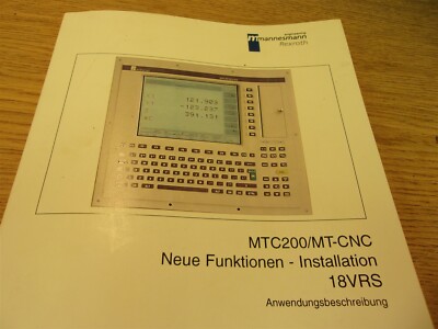 Mannesmann Rexroth Engineering MTC200/MT-CNC Installation Manual