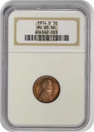 1914-D Lincoln Cent MS65RD NGC