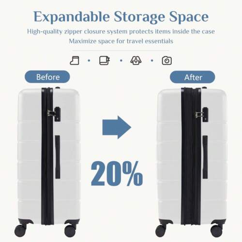 Hardside Luggage With Spinner Wheels,Expandable Design,TSA Lock,-JZH7