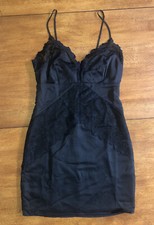 NWT Guess Alisanne black Lace accent mini dress sz XS LBD