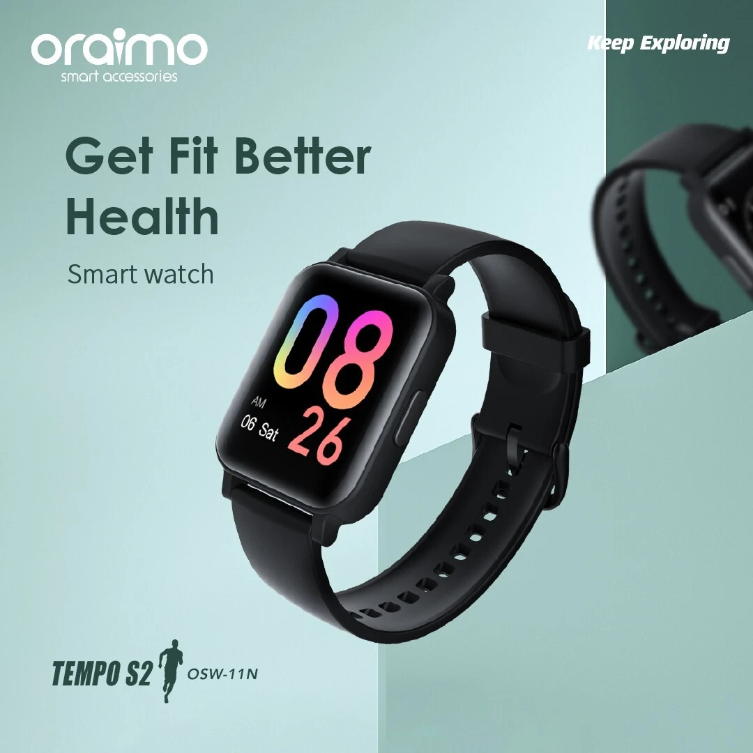 Clearance Oraimo Smart Watch With 8 Fitness Modes Health Monitor Watch For Men