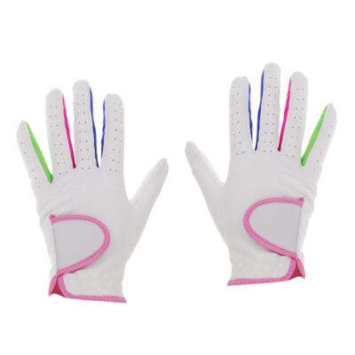 2 Stück Kinder Kid Junior Anti-Dehnbar Atmungsaktiv Sport Golf Handschuhe