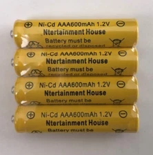 4-pcs1.2v AAA (600mAh) Ni-Cd Rechargeable Battery For Solar Light