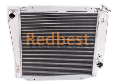 4 Rows Aluminum Radiator Fits 1966-1977 Ford Bronco Custom 289/302 5.0L V8 AT/MT