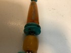 womens vintage necklace looks like amber and turquoise not sure 23 1/2 in. 4oz. — photo 5