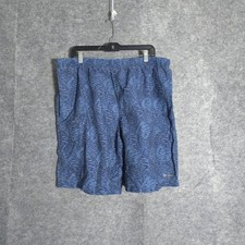 Columbia Blue River Water Shorts Men XL Blue Fish Scale Print Swim Trunks 9" New