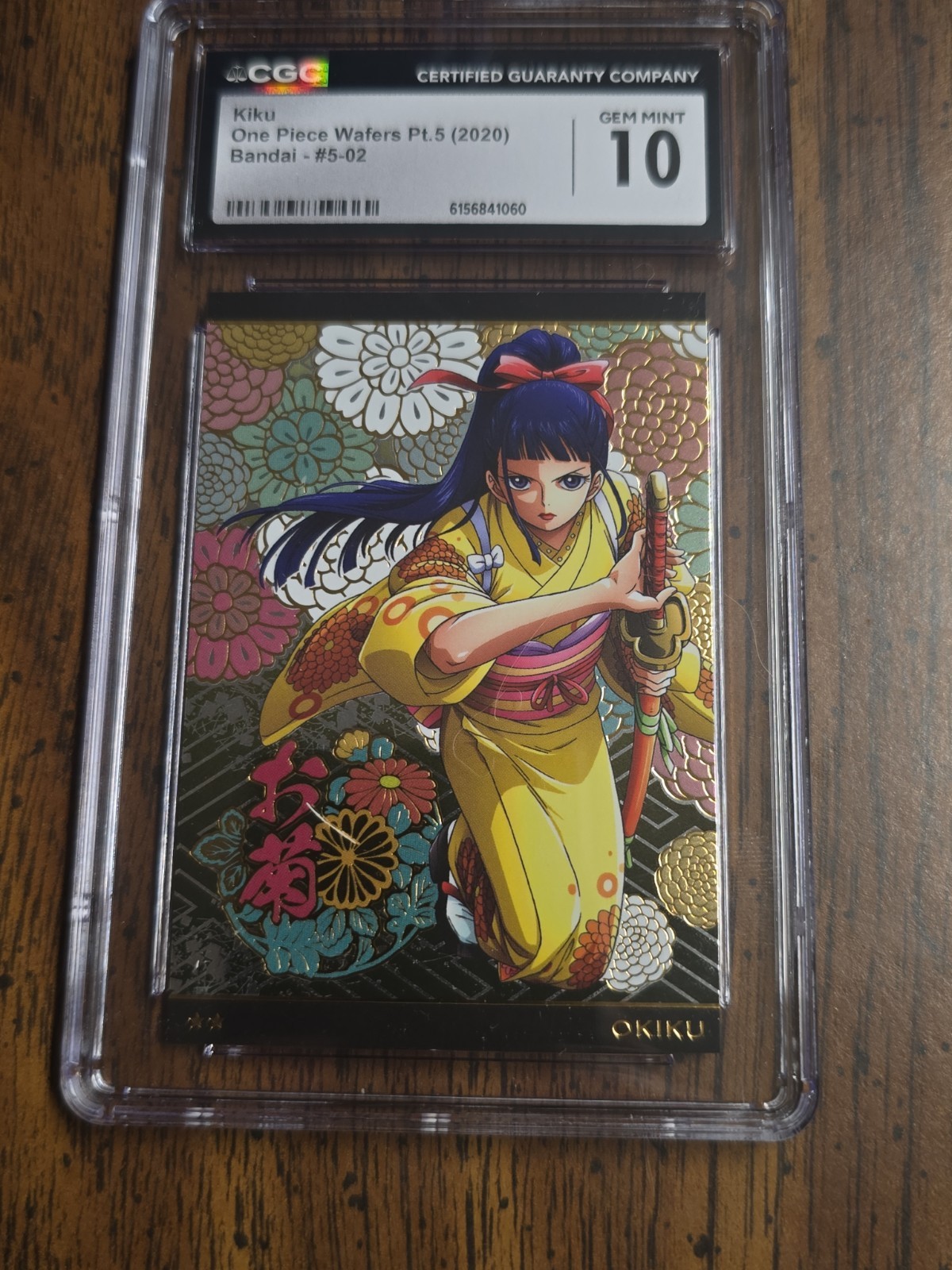 One Piece Okiku No.5-02 R Part 5 Card 2020 Wafer Bandai Japanese -- CGC 10