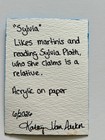 ACEO Original Acrylic Painting Portrait of Sylvia — photo 2