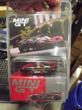MINI GT BUGATTI BOLIDE 1/64 DIECAST MODEL 2-TONE BLACK RED MGT01105
