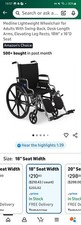 Medline Transport Guardian K 4 Wheelchair. 18 Inch. Factory Sealed