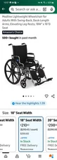 Medline Transport Guardian K 4 Wheelchair. 18 Inch. Factory Sealed
