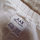 Flax Drawstring Waist Pants. Checkered Pattern. Medium. — photo 6
