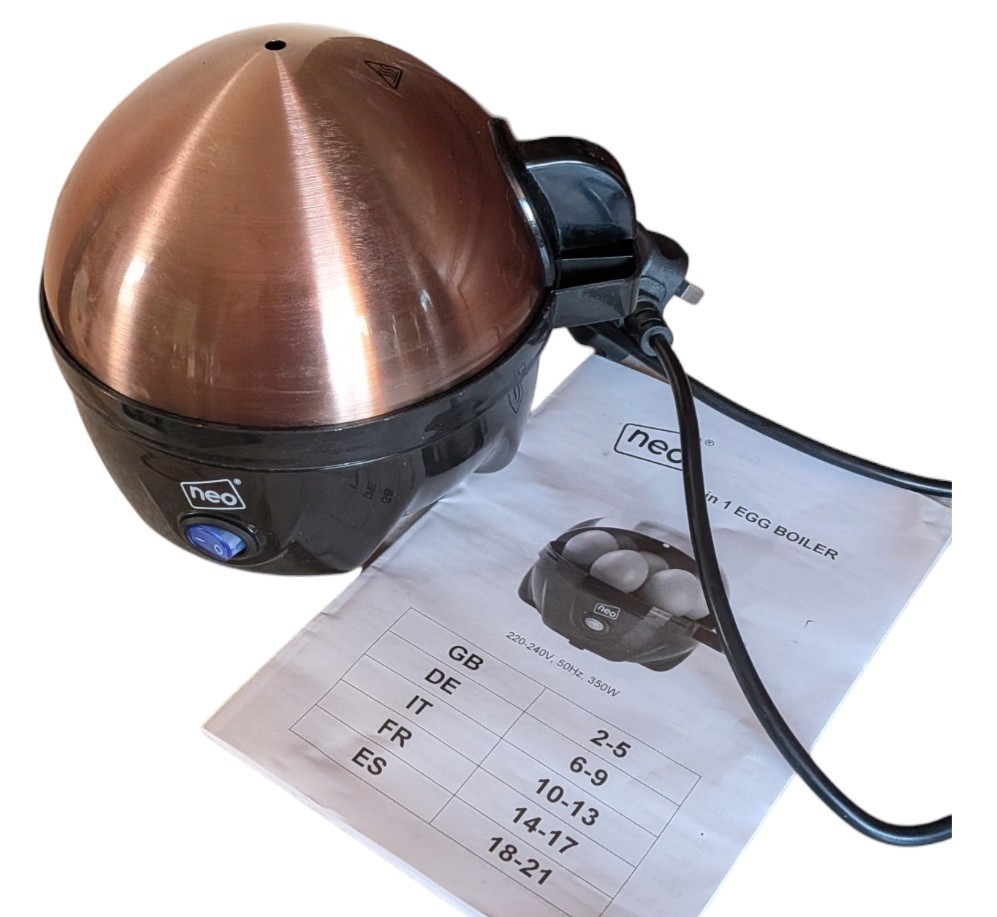 Neo Electric 3 In 1  Boiler Poacher Steamer 7 Eggs - Tested