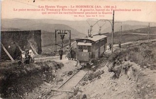 88 CPA DEBUT 1900 LE HOHNECK LE POINT TERMINUS DU TRAMWAY ELECTRIQUE