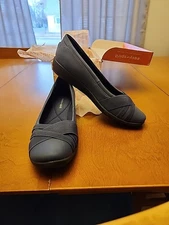 Easy Spirit Women's Acasia Slip-on Flats Dark Blue Size 8.5