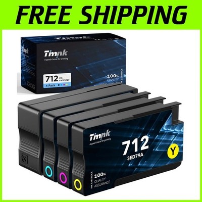 High Capacity 712 Ink Cartridges 4-Pack - Black & Color