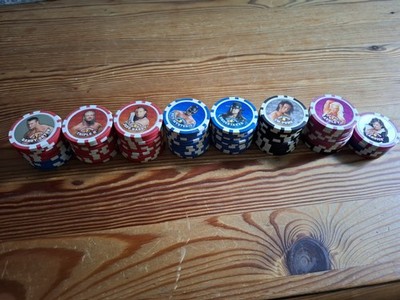 75 WWE Chipz Wrestling Poker Chips Undertaker Cena Michaels Flair Triple H