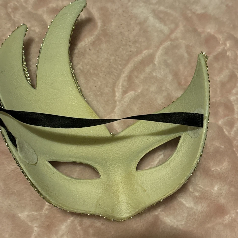 Menetian Carnival Masqurade Green Mask Mardi Gras - Image 4 of 4
