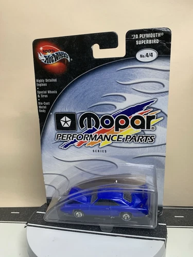 2002 Hot Wheels 100% Mopar Performance Parts 1970 Plymouth Superbird Blue NIP