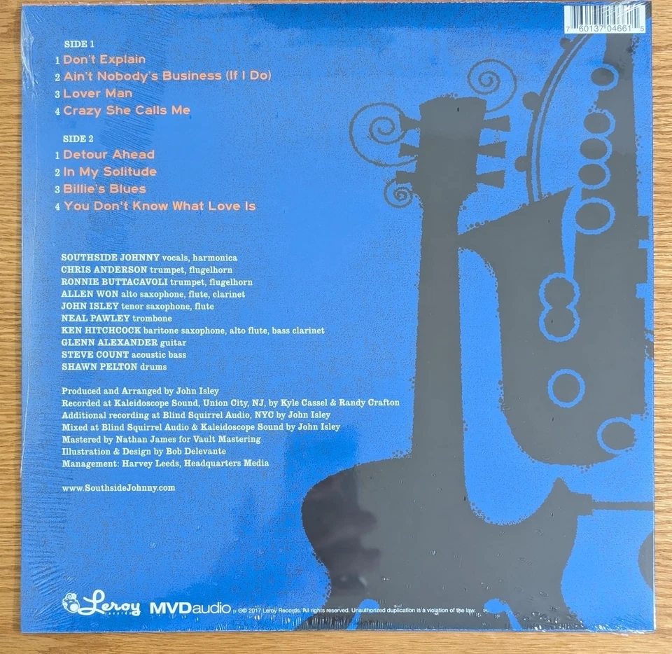 SOUTHSIDE JOHNNY – DETOUR AHEAD - THE MUSIC OF BILLIE HOLIDAY -  VINYL LP - X21 - Image 2 of 2