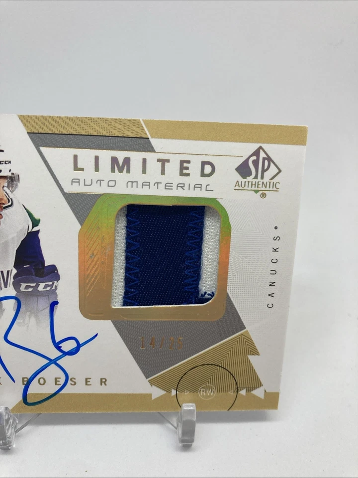 2018-19 SP Authentic Brock Boeser /25 Limited Auto Material Canucks - Image 3 of 3