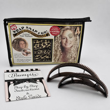 As Seen On TV Wrap Snap  Go Leopard Rollers Plus Bumpits Volumizer Bundle