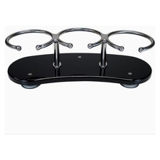 Boat Outfitters Triple Stainless Steel Boat Drink Holder Black Boat Outfitters Triple Stainless Steel Boat Drink Holder Black