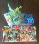 Lot of 17 Vintage Teenage Mutant Ninja Turtles TMNT  Action Figures Vehicles Box