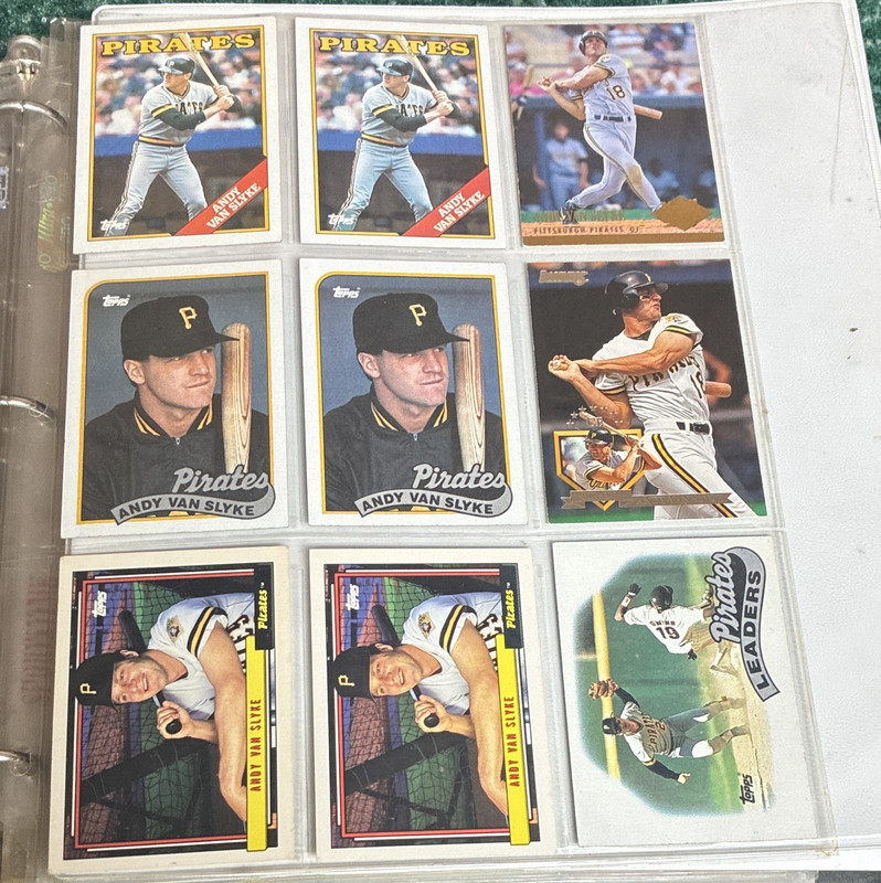 Topps 1990 Topps MLB Pirates Card Lot (18) Andy Van Slyke Pirates Leaders