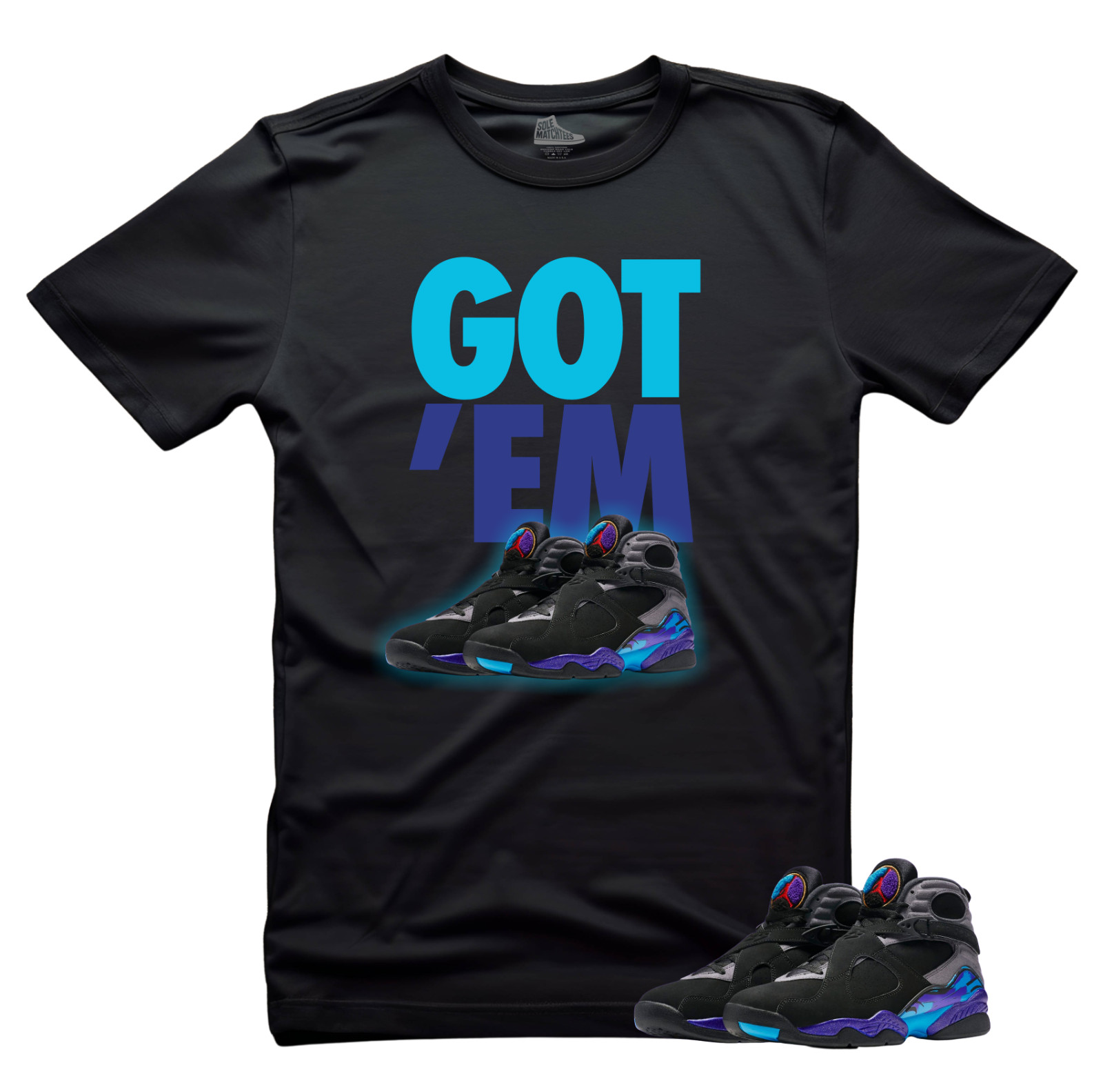 Shirt To Match Jordan 8 Aqua Shoes AJ8 Aquatone - GOT'EM Jordan Match Tees