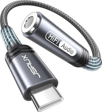 JSAUX USB Type C to 3.5Mm Female Headphone Jack Adapter, USB C to Aux Audio Dong