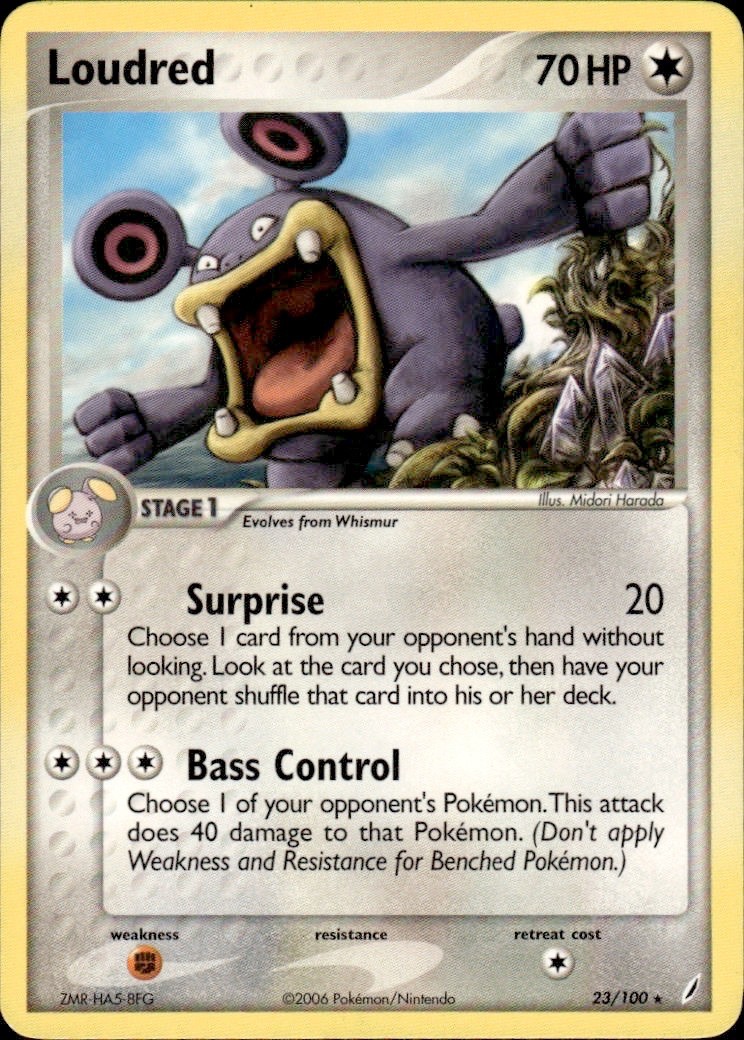 Pokémon TCG Loudred 23/100 EX Crystal Guardians Regular Rare Card