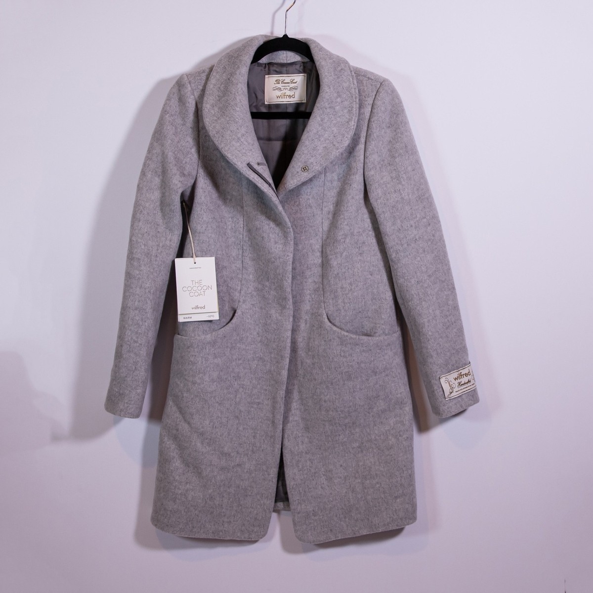 NEW Wilfred Aritzia The Cocoon Coat Wool Cashmere Peacoat Jacket