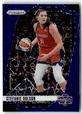 2024 Panini Prizm WNBA #34 Stefanie Dolson Blue Velocity Prizms