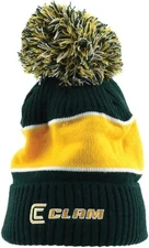 Clam Ice Armor Green &Gold Pom Hat PACKERS COLORS with Fleece lining FREE SHIP