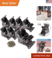 Durable 8 Pack Folding Table Brackets with 90-Degree Self-Locking Design