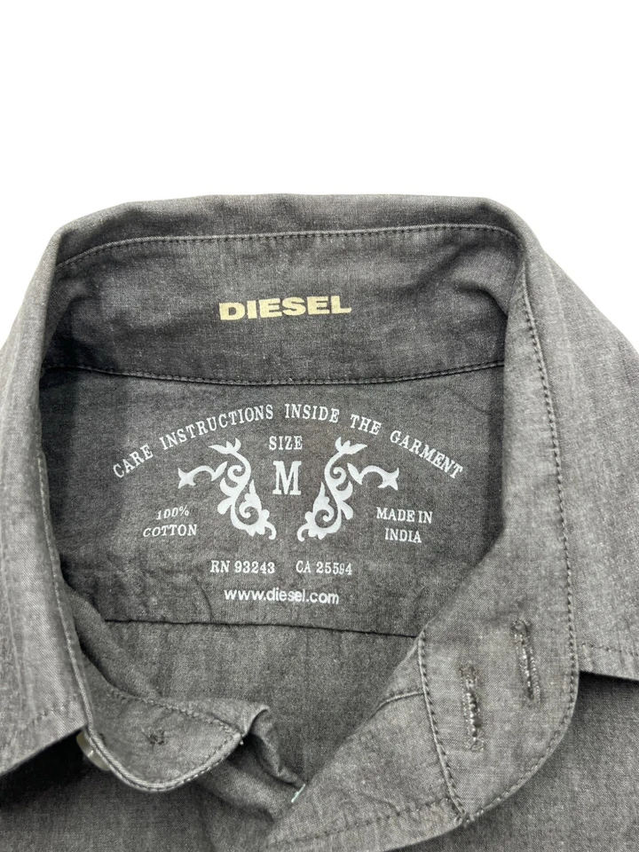 Diesel Herren Langarm Lässiges Hemd Größe M - Bild 4 von 4