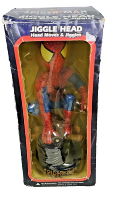 Vintage Marvel Spiderman Jiggle Head Entertainment Merchandisers 2002 Bobblehead